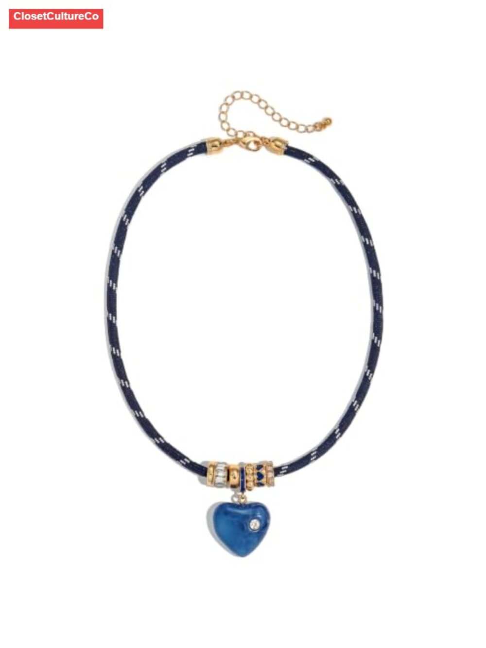 Paracord Rope Cord Choker Necklace with Heart Pendant Adjustable